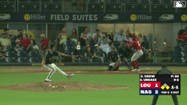 Francisco Urbaez singles on a fly ball to right fielder Akil Baddoo. P.J. Higgins scores. Carlos Jorge to 3rd.