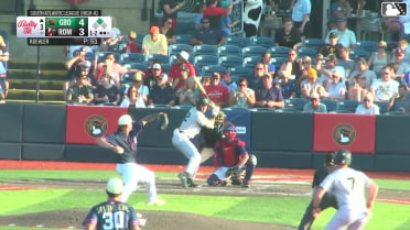 Brian Sanchez triples (2) on a fly ball to center fielder Eric Hartman. Josh Tate scores.