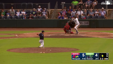 Brewer Hicklen homers (16) on a fly ball to left field. Brett Wisely scores.