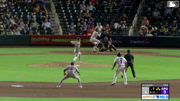 Sterlin Thompson grounds into a double play, second baseman John Taylor to shortstop Keyber Rodriguez to first baseman Santiago Espinal. Ryan Ritter out at 2nd. Sterlin Thompson out at 1st.