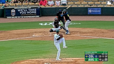 Roni Cabrera homers (8) on a line drive to left field.