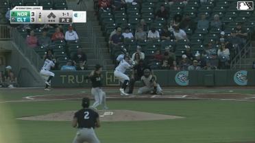 Caden Connor homers (1) on a fly ball to right center field.