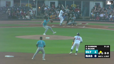 Tyler Black homers (1) on a fly ball to right field. Steward Berroa scores.