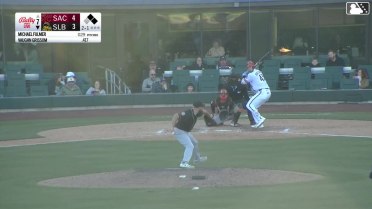 Vaughn Grissom singles on a line drive to center fielder Drew Gilbert. Nelson Rada scores. Christian Moore to 2nd.