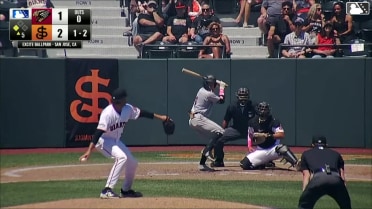 Clayton Gray singles on a line drive to left fielder Jose Astudillo. Carlos Renzullo scores.