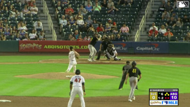 Ryan Nicholson singles on a ground ball to center fielder Conner Capel. Jeimer Candelario scores. Ben Gobbel scores. Logan Porter to 2nd.