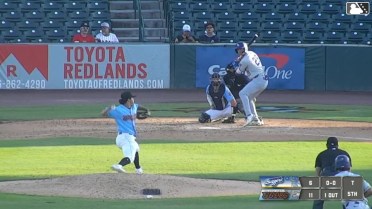 Easton Shelton homers (9) on a fly ball to left field. Joendry Vargas scores.