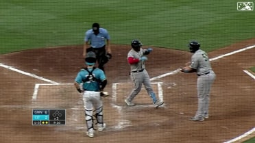 Chadwick Tromp hits a 451-foot homer to left field