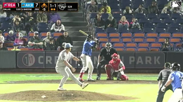 Cameron Barstad doubles (1) on a sharp ground ball to left fielder Austin Murr. Guy Lipscomb scores.