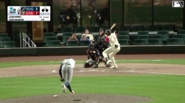 Christian Moore doubles (5) on a line drive to right fielder CJ Alexander. Yolmer Sánchez scores. Nelson Rada scores.