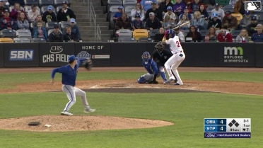 Royce Lewis homers (5) on a fly ball to center field.