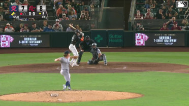 Grant McCray singles on a line drive to left fielder Michael Arroyo. Parks Harber scores. Bo Davidson scores.