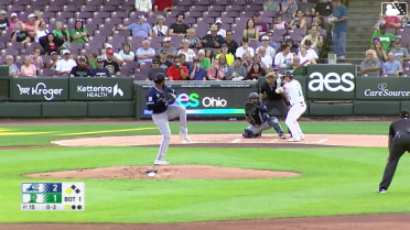 John Michael Faile lines into a double play, left fielder Nolan McCarthy to catcher Ricardo Hurtado. Ty Doucette out at home.