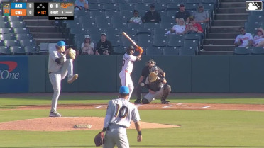 Aron Estrada homers (8) on a fly ball to right field.