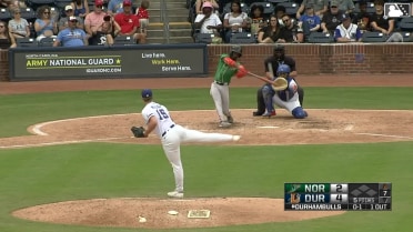 Enrique Bradfield Jr. hits a solo homer