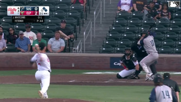 Shay Whitcomb singles on a line drive to center fielder Carlos Rodríguez. Cavan Biggio scores. Joey Loperfido to 2nd.
