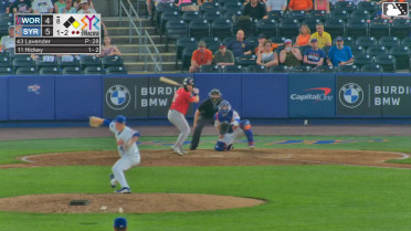 Nathan Hickey homers (6) on a fly ball to right field. Tyler McDonough scores.