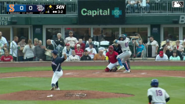 Yonny Hernández singles on a line drive to left fielder Otto Kemp. Cristian Pache scores.