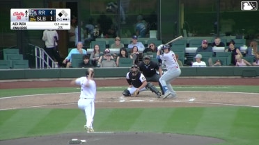 Jonah Bride singles on a line drive to right fielder Nelson Rada. John Taylor scores.