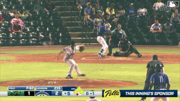 Camden Johnson out on a sacrifice fly to left fielder Caleb Klein. Henry Ramos scores.