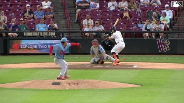 Marco Dinges homers (7) on a fly ball to left field.