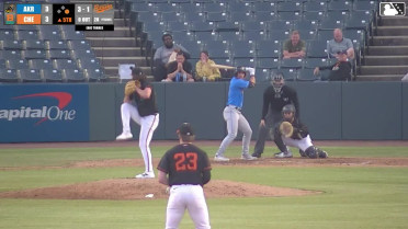 Guy Lipscomb doubles (2) on a line drive to center fielder Tavian Josenberger. Joe Lampe scores.