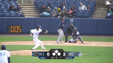 Rafe Perich triples (2) on a line drive to center fielder Elijah Green.