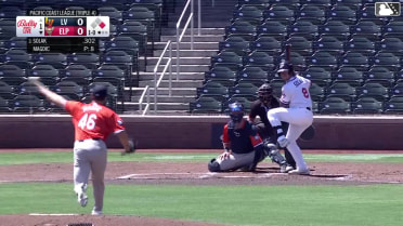 Nick Solak homers (15) on a fly ball to right center field. Carlos Rodríguez scores.