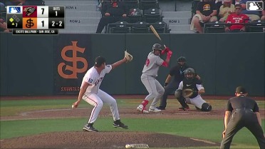 Ronny Ugarte out on a sacrifice fly to left fielder Broedy Poppell. Ryan Niedzwiedz scores.