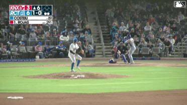 Jefferson Rojas doubles (6) on a sharp line drive to left fielder Gustavo Campero. Owen Ayers scores.