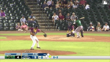Jacob Jarrell strikes out swinging and Parker Brosius caught stealing 2nd, catcher Jhosmmel Zue to second baseman Connor Rasmussen to catcher Jhosmmel Zue.
