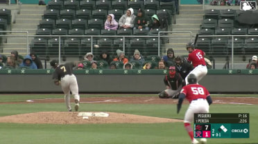 Jhonny Pereda doubles (1) on a fly ball to right fielder Victor Bericoto. Miles Mastrobuoni scores. Brock Rodden to 3rd.