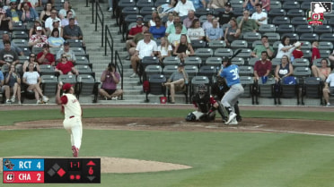 Caleb Bartolero homers (1) on a fly ball to right center field. Elijah Dunham scores.