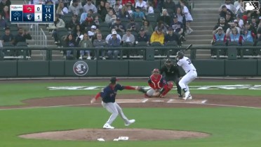 Garrett Martin homers (1) on a fly ball to left center field.