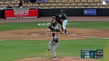 Juan Mateo singles on a line drive to center fielder Angel Ramirez. Joe Olsavsky scores. Conor Essenburg to 3rd.