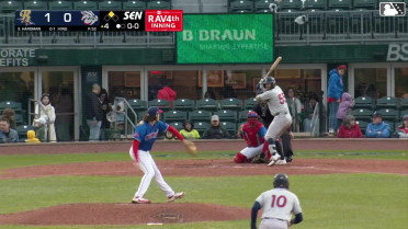 Tyler Hardman hits a ground-rule double (1) on a line drive to right field. Seth Brown scores.