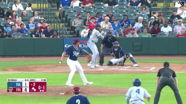 Josue De Paula singles on a sharp line drive to center fielder Dylan Dreiling. Sean McLain scores. Kendall George to 2nd.