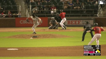 Braden Montgomery singles on a line drive to right fielder Kevin Kilpatrick Jr. Jordan Sprinkle scores. Samuel Zavala to 3rd.