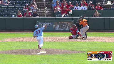 Brennan Milone homers (2) on a fly ball to left field.