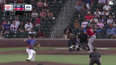 Kristian Robinson singles on a line drive to center fielder Carlos Rodríguez. Jacob Amaya scores. Danny Serretti to 3rd.