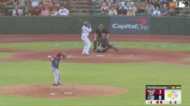 Braedon Karpathios singles on a sharp line drive to right fielder Keith Jones II. Ethan Salas scores.