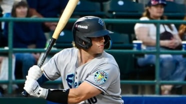 Josh Caron singles on a sharp line drive to center fielder Jorge Ruiz. Jonny Farmelo scores. Felnin Celesten to 3rd.