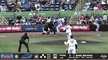 Andy Garriola homers (1) on a line drive to left field. Edgar Alvarez scores.