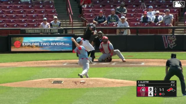 Luiyin Alastre out on a sacrifice fly to right fielder Luis Pino. Tayden Hall scores. Juan Baez to 3rd.