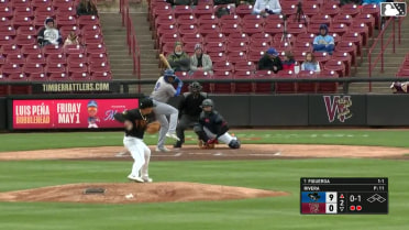 Derlin Figueroa homers (3) on a fly ball to right center field.