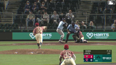 Nick Pratto homers (12) on a fly ball to right center field.