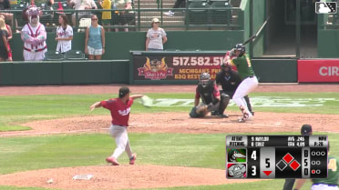 Myles Naylor doubles (8) on a fly ball to center fielder Eduardo Quintero. Daniel Bucciero scores. Jake Reinisch to 3rd.