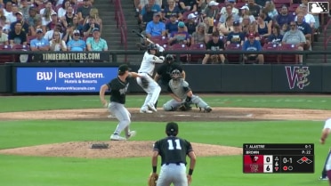 Luiyin Alastre homers (1) on a fly ball to right center field. Tayden Hall scores.