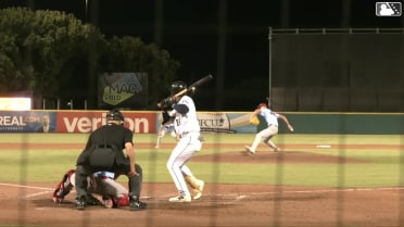 Albert Fabian singles on a ground ball to center fielder Tai Peete. Braedon Karpathios scores.