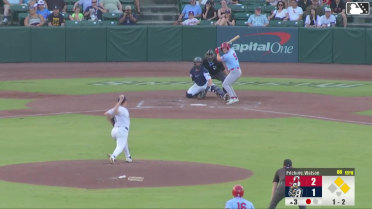 Zach Levenson singles on a soft line drive to center fielder Kai Roberts. Deniel Ortiz scores. Won-Bin Cho to 2nd.